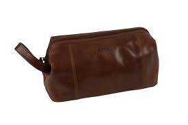 Sebago saniteettilaukku Leather Wash Bag, Väri: ruskea, Koko: 28x15x11 cm