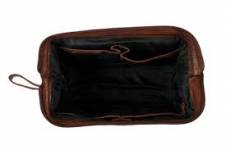 Sebago saniteettilaukku Leather Wash Bag, Väri: ruskea, Koko: 28x15x11 cm